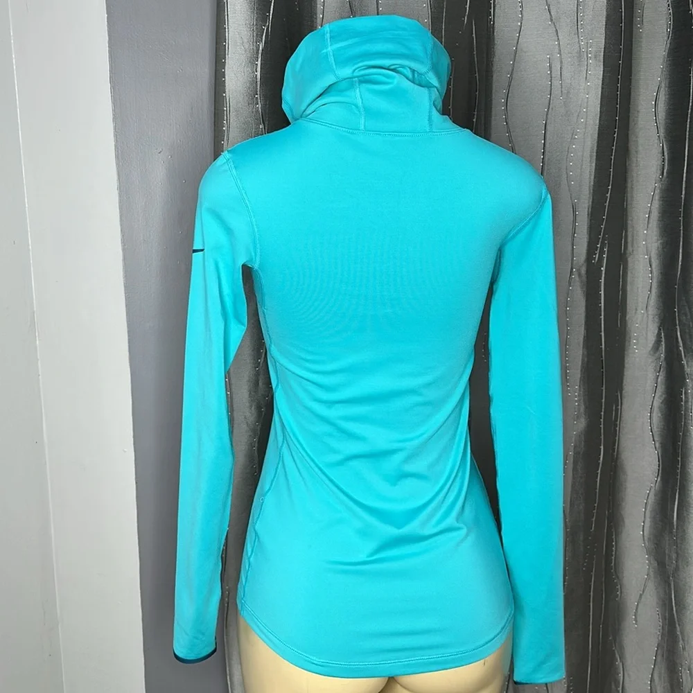 Nike Pro Dri-FIT Women’s Sz S Turquoise Top long sleeve - Picture 4 of 7